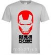 Мужская футболка Genius billionaire playboy philantropist Серый фото