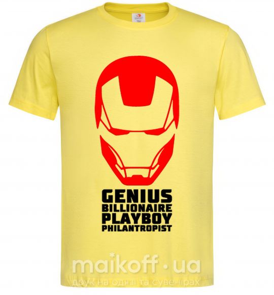 Чоловіча футболка Genius billionaire playboy philantropist Лимонний фото