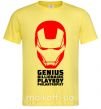 Чоловіча футболка Genius billionaire playboy philantropist Лимонний фото