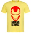 Мужская футболка Genius billionaire playboy philantropist Лимонный фото