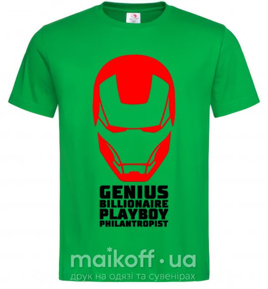 Мужская футболка Genius billionaire playboy philantropist Зеленый фото
