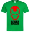 Мужская футболка Genius billionaire playboy philantropist Зеленый фото