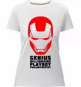 Женская премиум футболка Iron man costume Черный фото