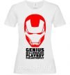 Жіноча футболка Genius billionaire playboy philantropist Білий фото