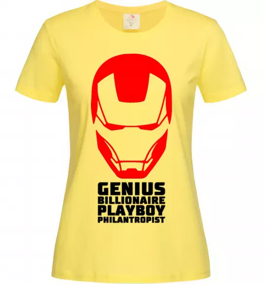 Женская футболка Genius billionaire playboy philantropist Лимонный фото