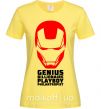 Жіноча футболка Genius billionaire playboy philantropist Лимонний фото