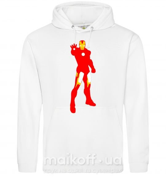 Женская толстовка (худи) Iron man costume Белый фото