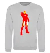 Свитшот Iron man costume Серый меланж фото