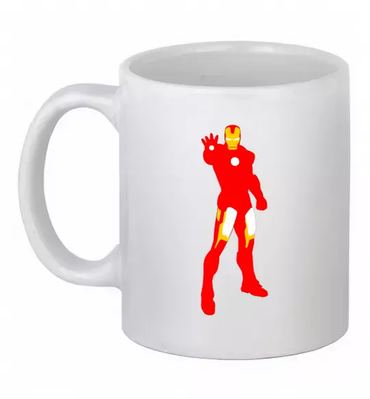Чашка керамическая Iron man costume Белый фото