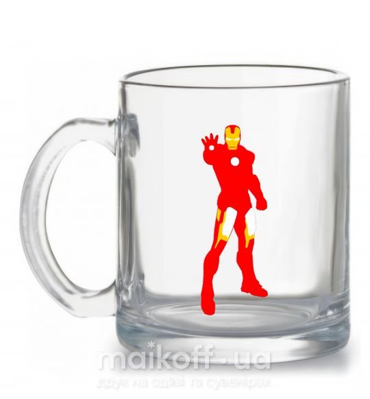 Чашка скляна Iron man costume Прозорий фото