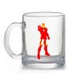Чашка стеклянная Iron man costume Прозрачный фото