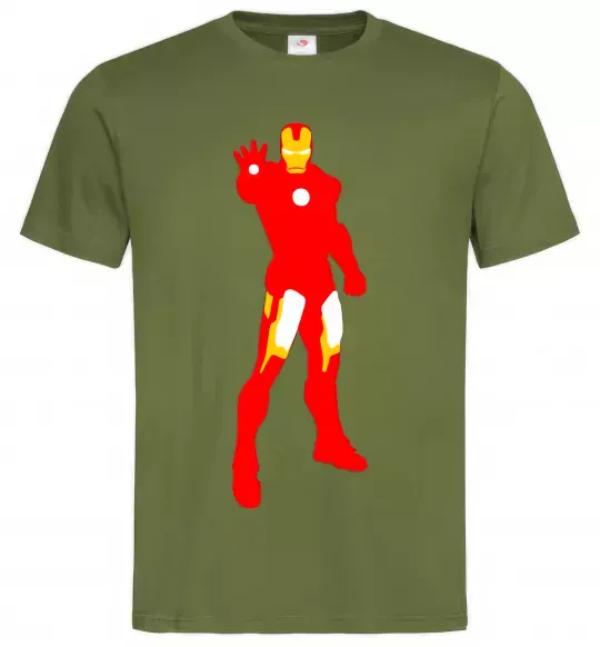 Мужская футболка Iron man costume Оливковый фото