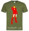 Чоловіча футболка Iron man costume Оливковий фото