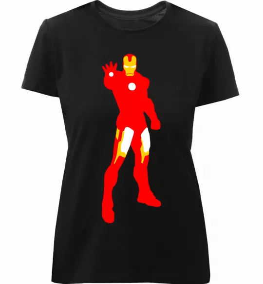 Женская премиум футболка Iron man costume Черный фото