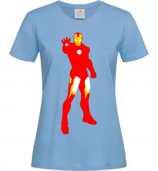 Женская футболка Iron man costume Голубой фото