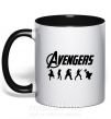Чашка з кольоровою ручкою Avengers 5 Чорний фото