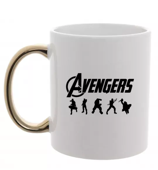 Чашка с цветной ручкой Avengers 5 Золото фото