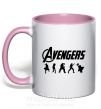 Чашка з кольоровою ручкою Avengers 5 Ніжно рожевий фото