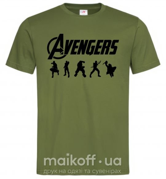 Чоловіча футболка Avengers 5 Оливковий фото