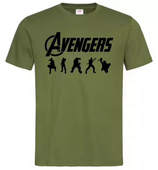 Чоловіча футболка Avengers 5 Оливковий фото