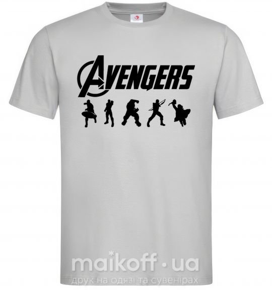 Чоловіча футболка Avengers 5 Сірий фото