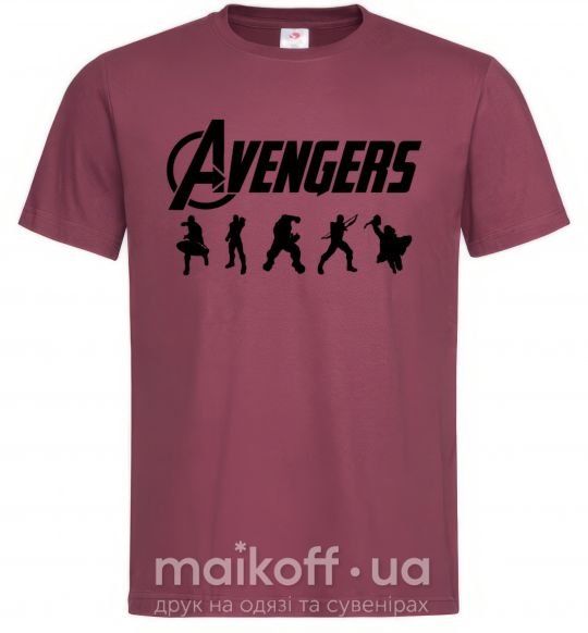 Чоловіча футболка Avengers 5 Бордовий фото