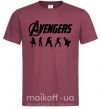 Мужская футболка Avengers 5 Бордовый фото