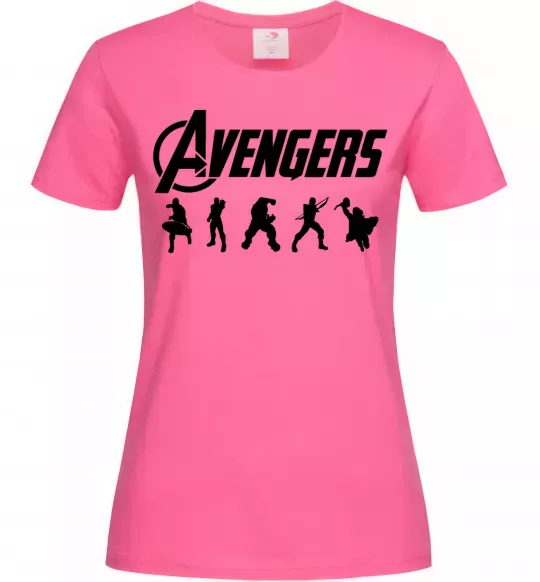 Жіноча футболка Avengers 5 Яскраво-рожевий фото
