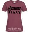 Женская футболка Avengers 5 Бордовый фото