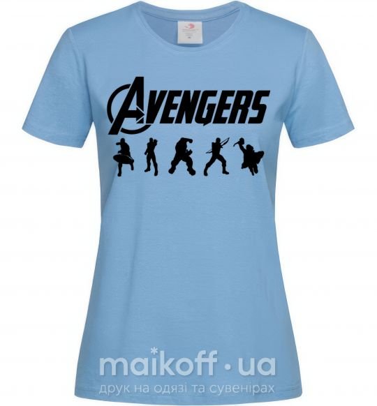 Жіноча футболка Avengers 5 Блакитний фото