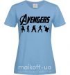 Жіноча футболка Avengers 5 Блакитний фото