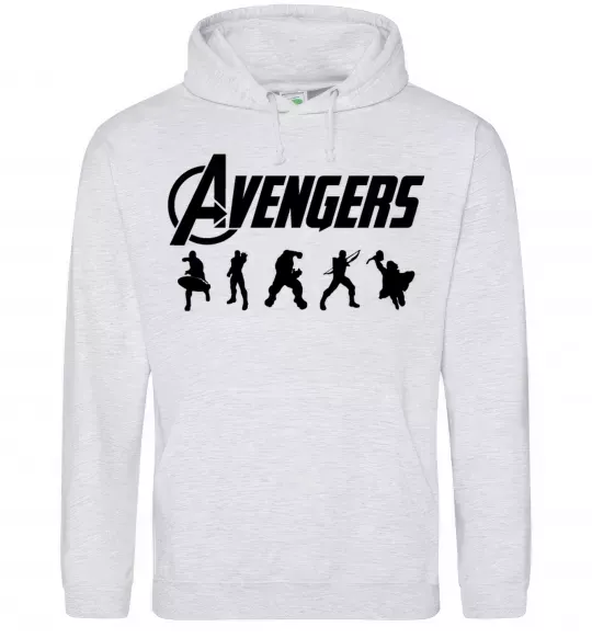 Жіноча толстовка (худі) Avengers 5 Сірий меланж фото
