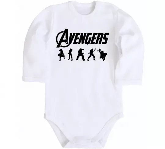 Детский боди Avengers 5 Белый фото