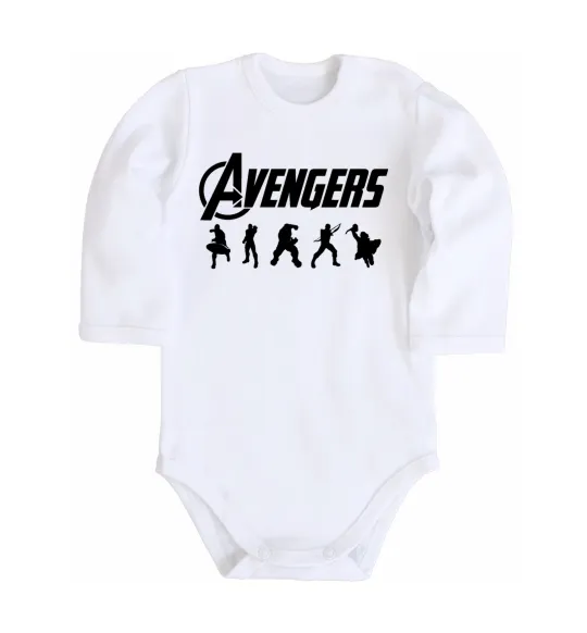 Детский боди Avengers 5 Белый фото