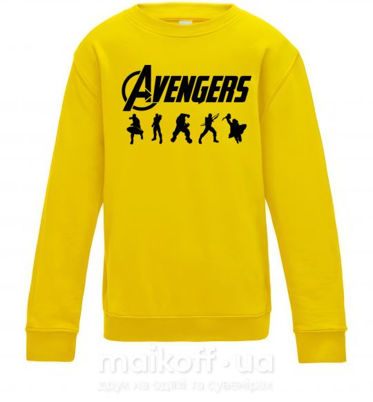 Детский Свитшот Avengers 5 Солнечно желтый фото