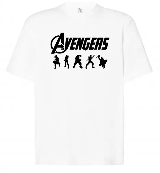 Футболка Оверсайз Avengers 5 Білий фото