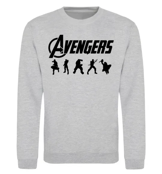 Свитшот Avengers 5 Серый меланж фото