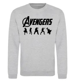 Світшот Avengers 5 Сірий меланж фото