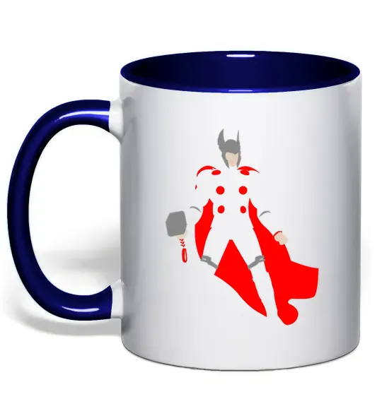 Чашка с цветной ручкой Тор 3 Глубокий темно-синий фото