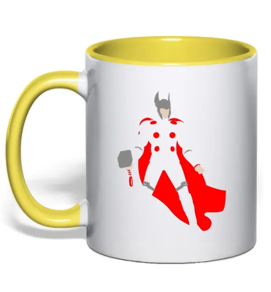 Чашка з кольоровою ручкою Тор 3 Лимонний фото