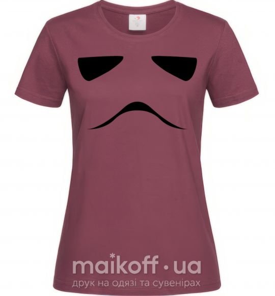 Женская футболка Штурмовик минимализм Бордовый фото