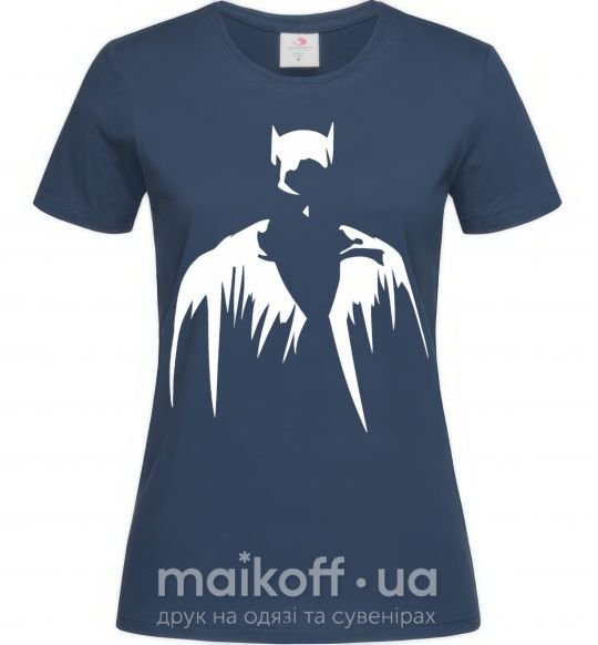 Жіноча футболка Бэтмен силуэт Темно-синій фото