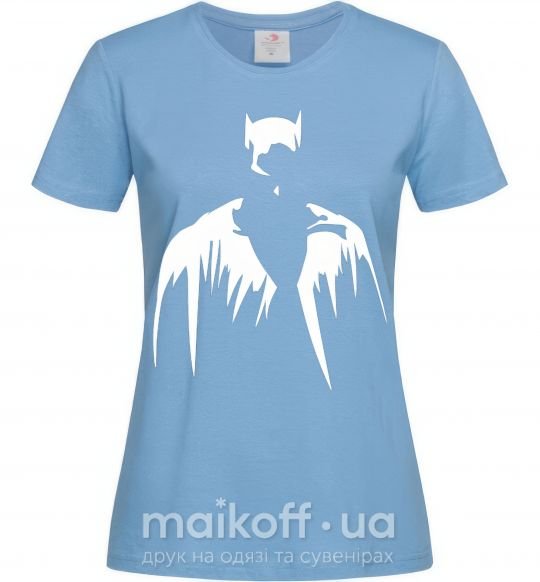 Жіноча футболка Бэтмен силуэт Блакитний фото