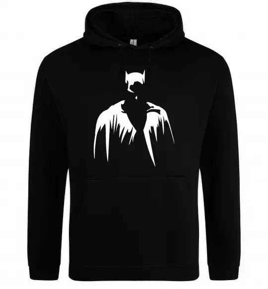 Жіноча толстовка (худі) Бетмен силует Чорний фото