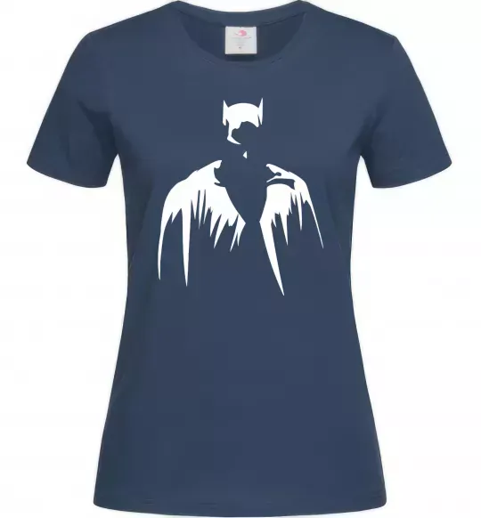 Женская футболка Бетмен силует Темно-синий фото