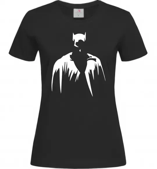Женская футболка Бетмен силует Черный фото