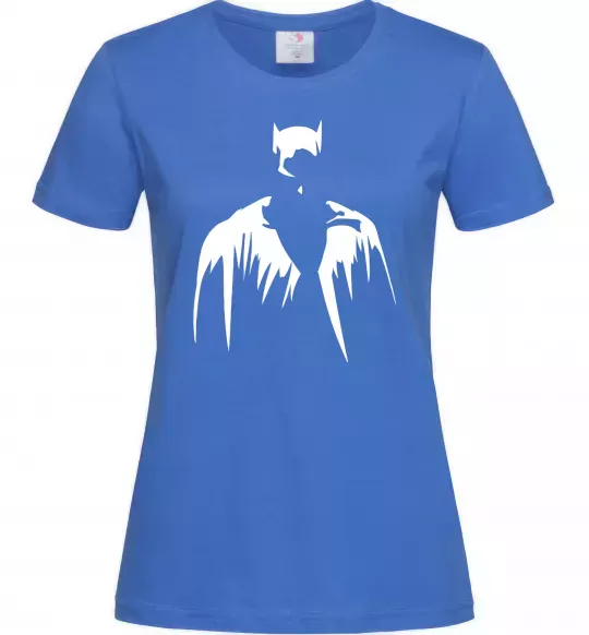 Женская футболка Бетмен силует Ярко-синий фото