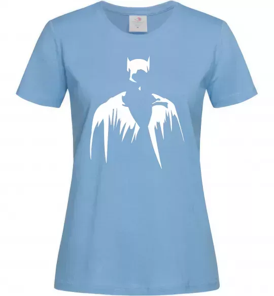 Женская футболка Бетмен силует Голубой фото