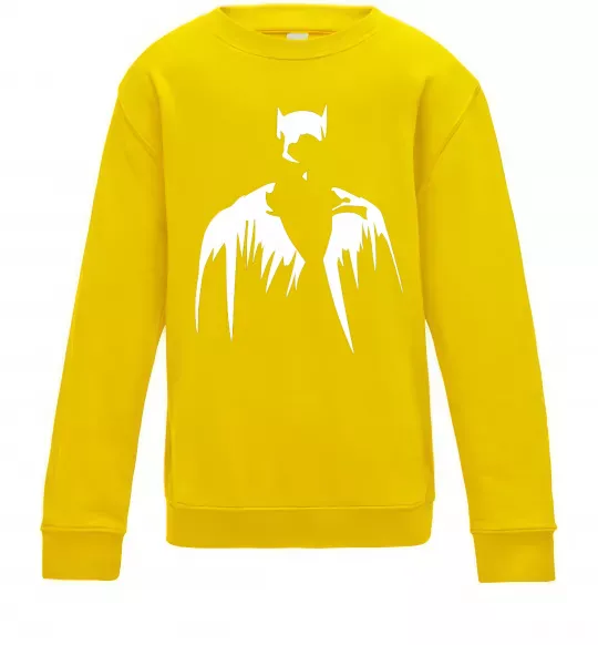 Детский Свитшот Бетмен силует Солнечно желтый фото
