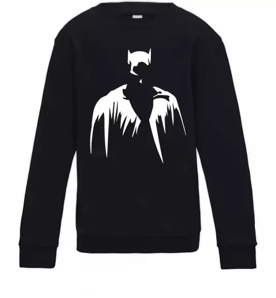 Детский Свитшот Бетмен силует Черный фото